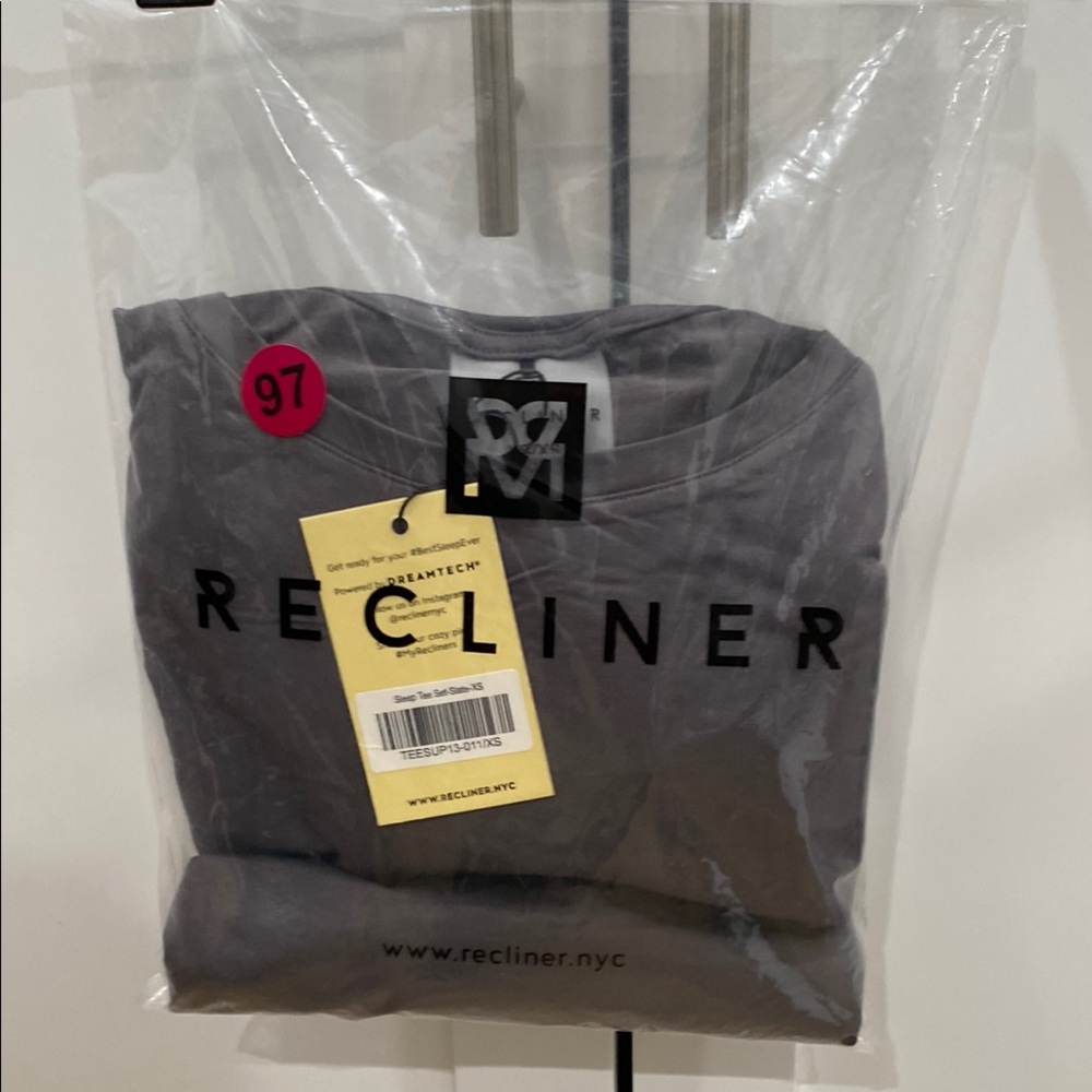 Recliner Sleep Tee and Shorts set in Slate Grey